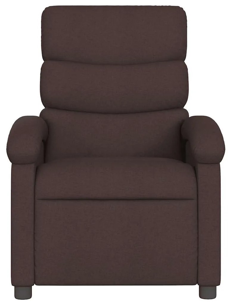 sötétbarna szövet dönthető masszázsfotel