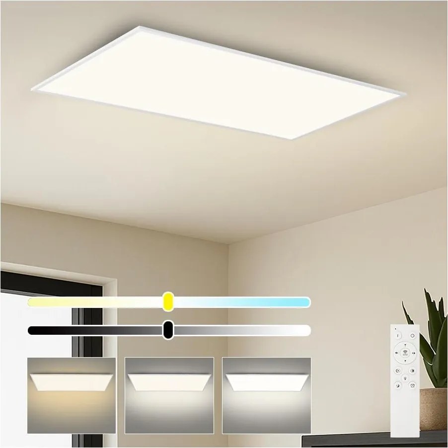 Brilagi - LED dimmelhető mennyezeti lámpatest SLIMFRAME LED/80W/230V 120x60 cm fehér + távirányító