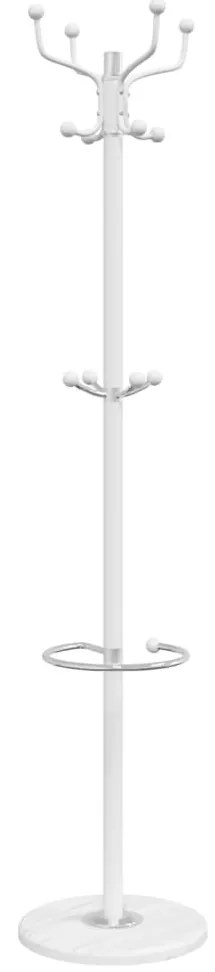 fehér porszórt vas fogas esernyőtartóval 180 cm