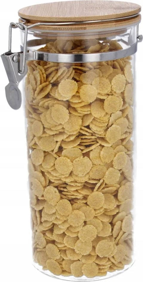 Hermetikus tárolóedény klipszes zárral, ömlesztett élelmiszerekhez, 1,7 literes