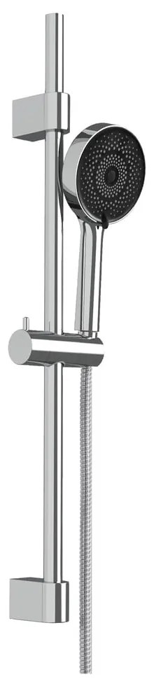 Ezüstszínű rozsdamentes acél zuhanyszett kézi tussal-tolható tartóval 70 cm Softwater – Wenko