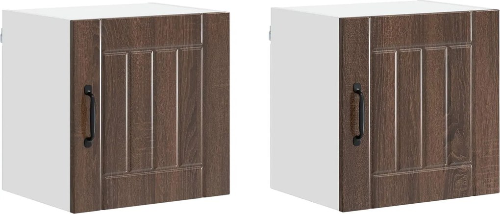 vidaXL Konyhaszekrény 2 pcs Barna Tölgy 40 x 31 x 40 cm Faanyag