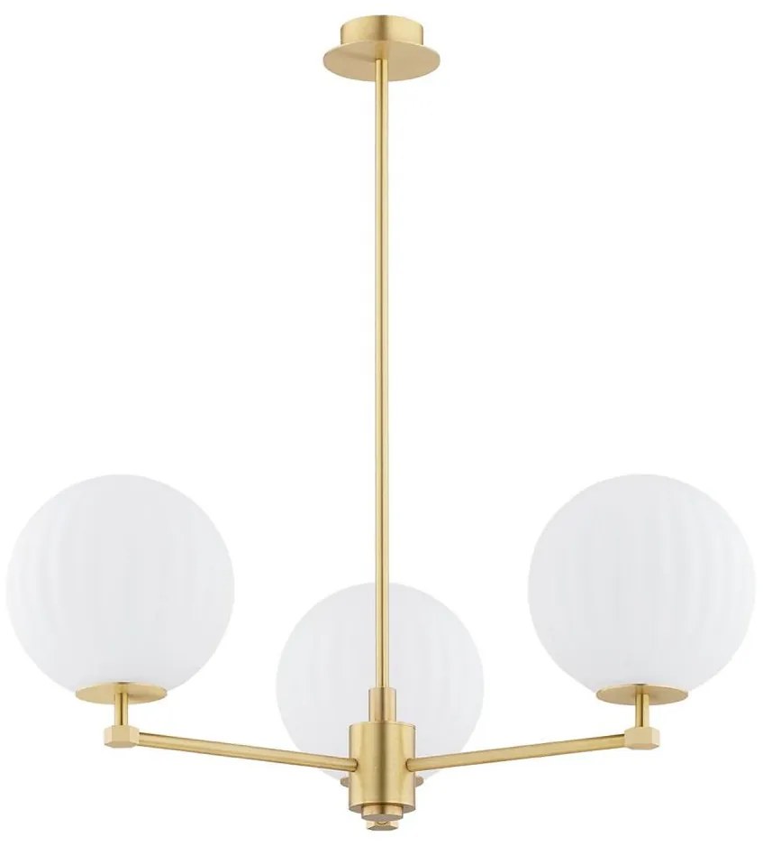 Argon 6307 - Csillár rúdon PALOMA 3xE14/7W/230V arany/fehér