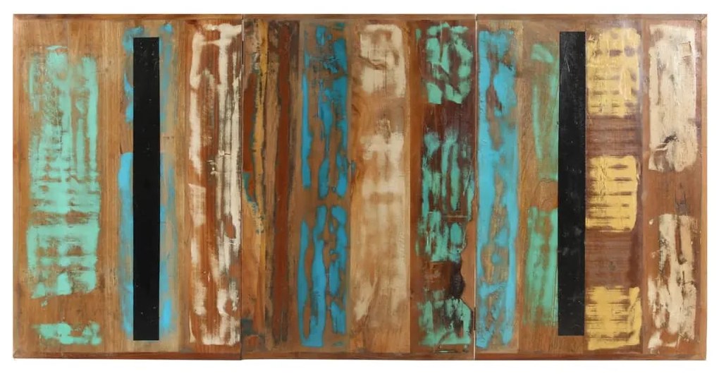 Tömör újrahasznosított fa étkezőasztal 160 x 80 x 76 cm