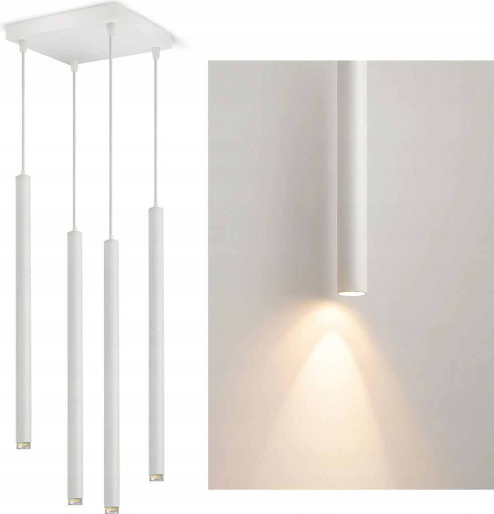 Mennyezeti függőlámpa Laser Jégcsap Tuba 854-AZ4 Fehér G9 4-pontos Led