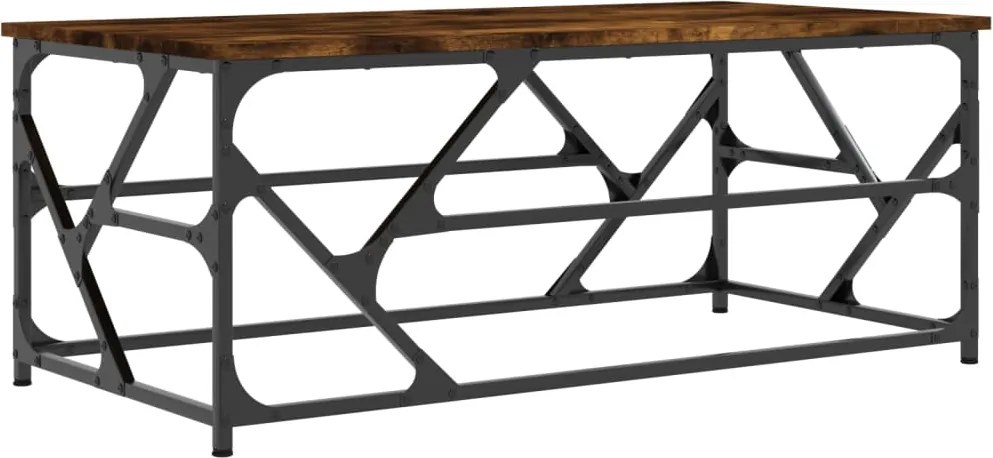 vidaXL füstös tölgy színű fatermék dohányzóasztal 100 x 50 x 40 cm