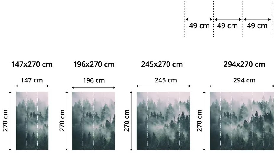 Öntapadó tapéta művészeti erdő festmény