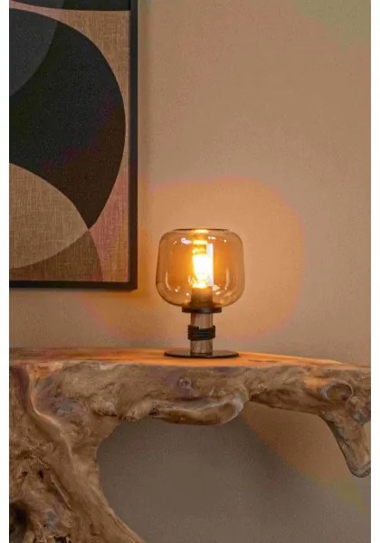 Lucide 45508/01/62 - Asztali lámpa ILONA 1xE27/40W/230V fekete/bézs