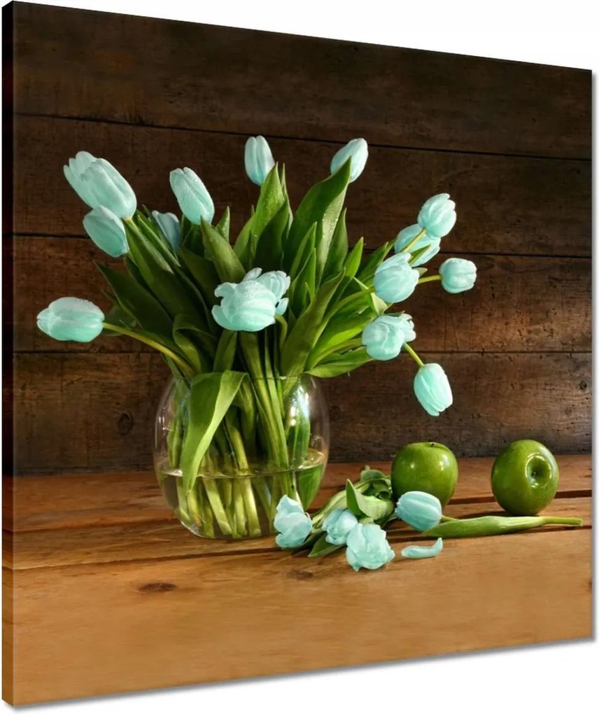 Vászonkép 50x50 Menta tulipánok