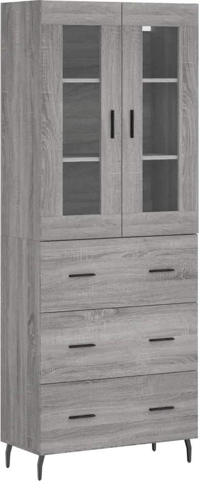 vidaXL szürke sonoma szerelt fa magasszekrény 69,5 x 34 x 180 cm