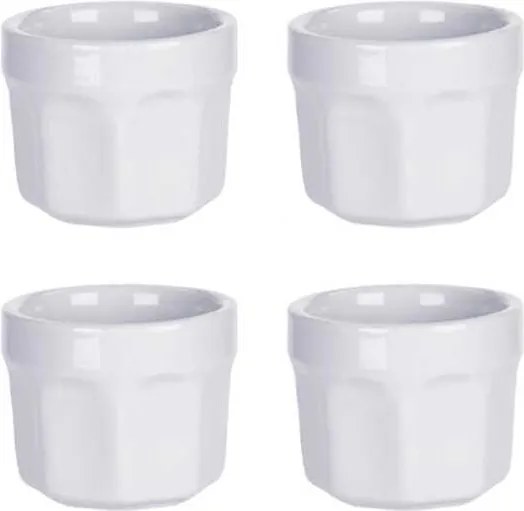 Porcelán Tálak Fehér Mártogatós Szószokhoz 4 Db-os Tál Szett