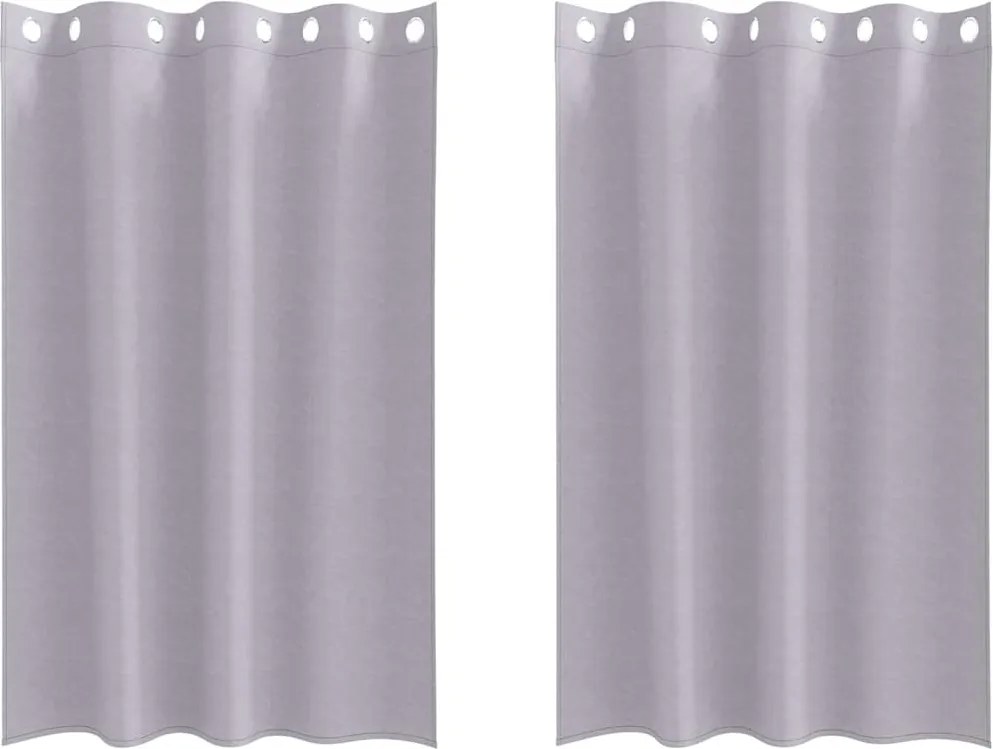 vidaXL Fekete Függöny Gyűrűkkel 2 pcs Fém Szürke 175 x 140 cm