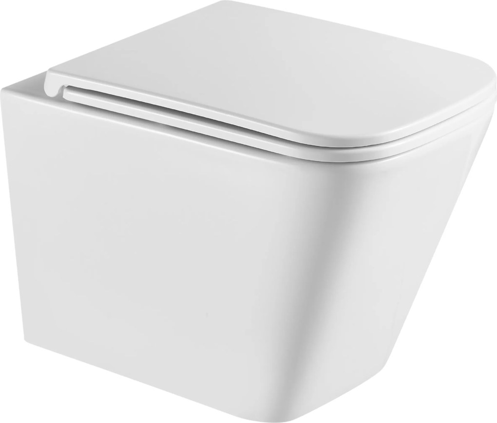 Erga Mery+, fali WC-csésze 515x360x360 mm, Tornado 2 perem nélküli + lassú záródású WC-ülőke, fehér, ERG-V03-MERY-TO2-WH