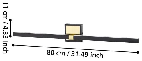 Eglo 900929 - LED Fürdőszobai fali lámpa PEGUERA LED/17,5W/230V IP44