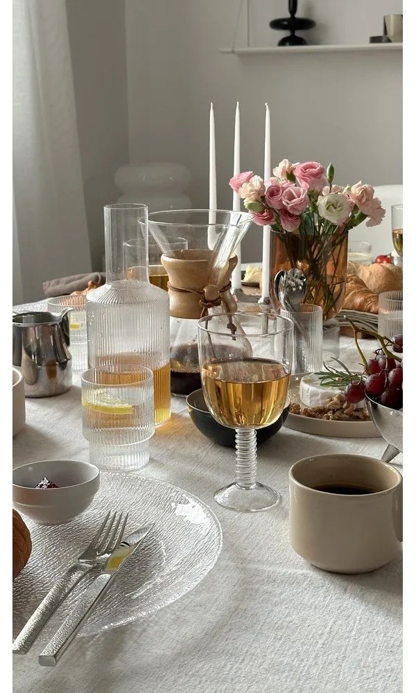 Ezüstszínű rozsdamentes acél evőeszköz készlet 16 db-os Mano – Hübsch