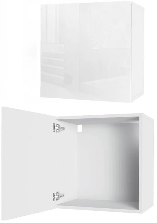 Vida 5 fali polc, fényes fehér