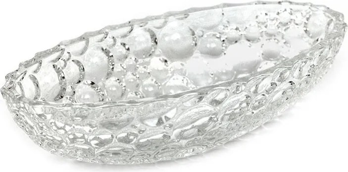 Patera Díszített Üvegtál 26x13cm Színtelen 15 25