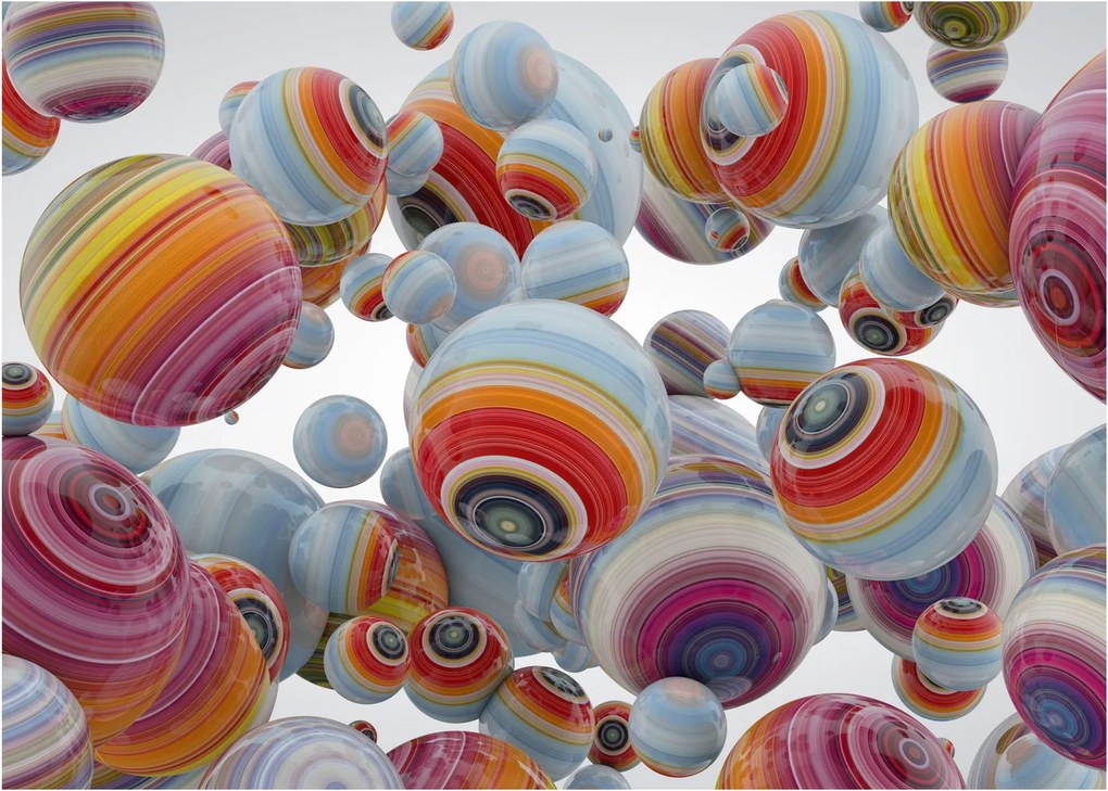 Festett gömbök képe (70x50 cm)