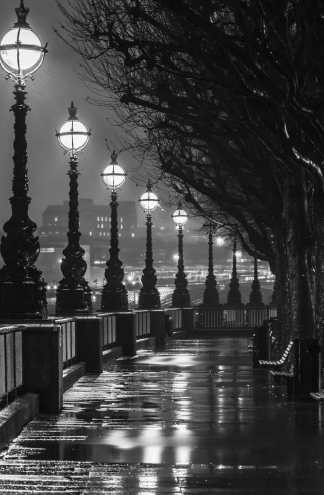 Poszter 53x81cm Esti sétány a Temze partján 2, Assaf Frank