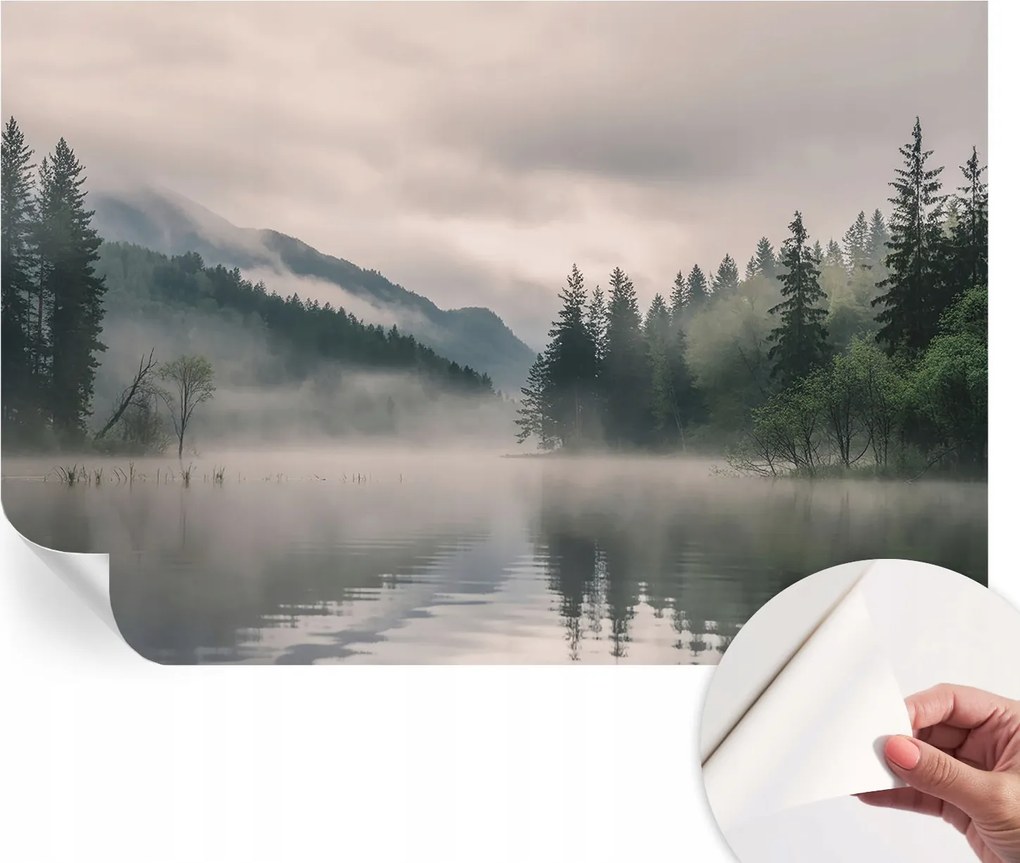 Dekoratív Öntapadós Tapéta Divatos Minták Hangulatos tó 104x70 cm