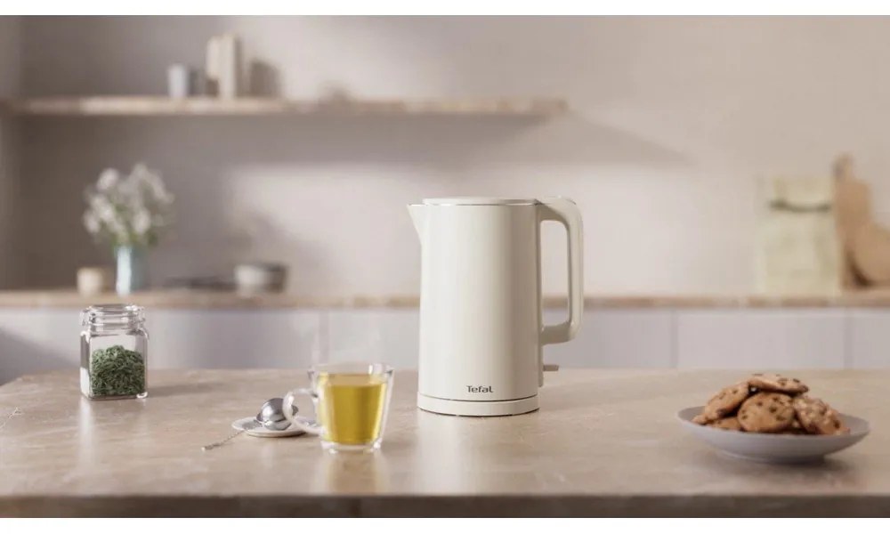 Krémszínű vízforraló 1,5 l Thermo Protect KO140AE0 – Tefal