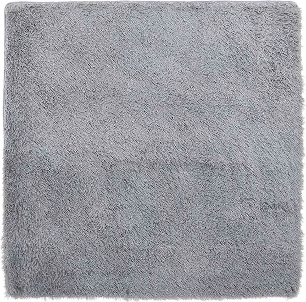 vidaXL világosszürke hosszú szálú NAVARRA bozontos szőnyeg 120x120 cm