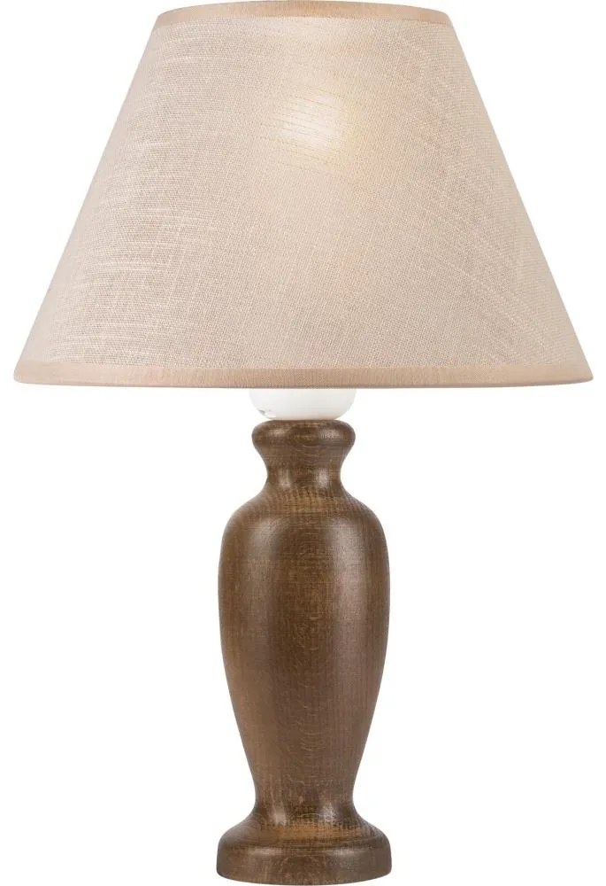 Lamkur Asztali lámpa AMFORA 1xE27/60W/230V sötét barna/bükkfa LA04679