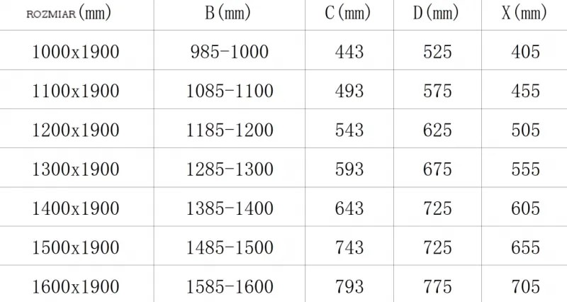 Mexen OMEGA tolózuhanyajtó 160 cm, fekete-átlátszó, 825-160-000-70-00