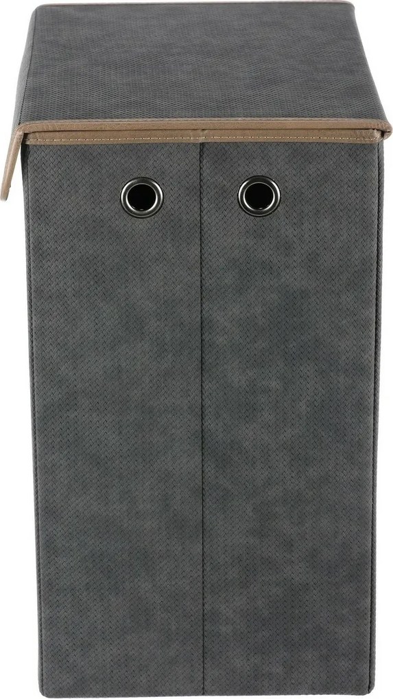 Autronic Szövet tárolódoboz fedéllel 38 × 28 × 50cm, szürke