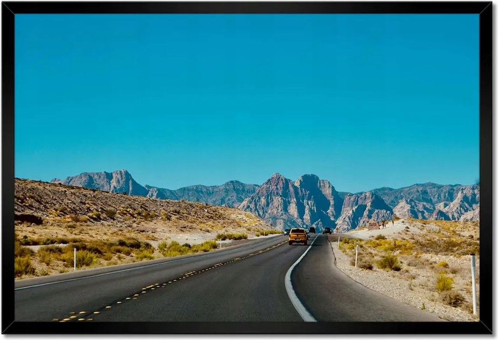 Poszterek keretben 60x40 Út a kanyonon át Hegyek