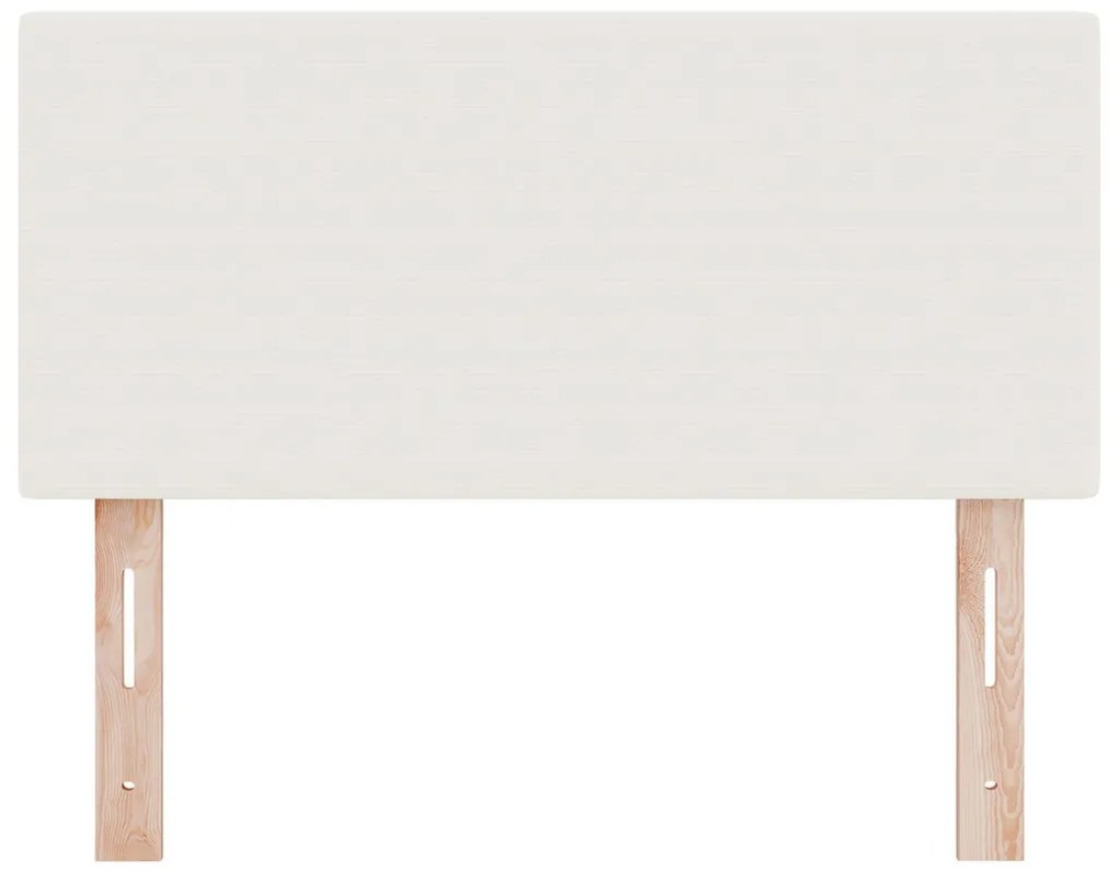 Fejtámla Egyszerű Design Krém Színű 80 cm Kordbársony