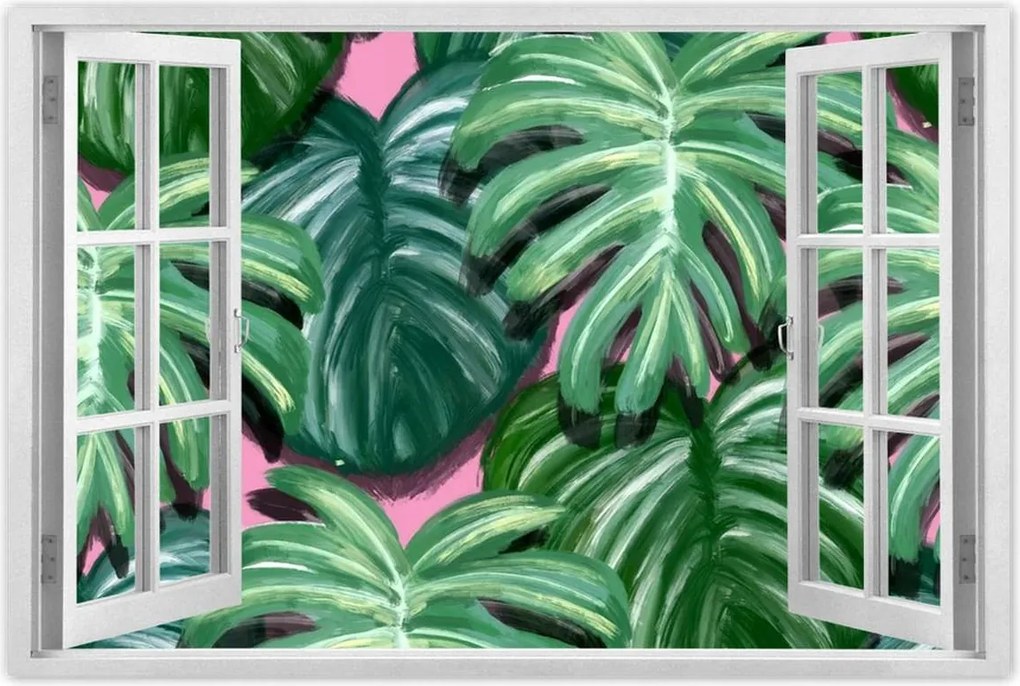 Poszter 60x40 Monstera Levelek levél