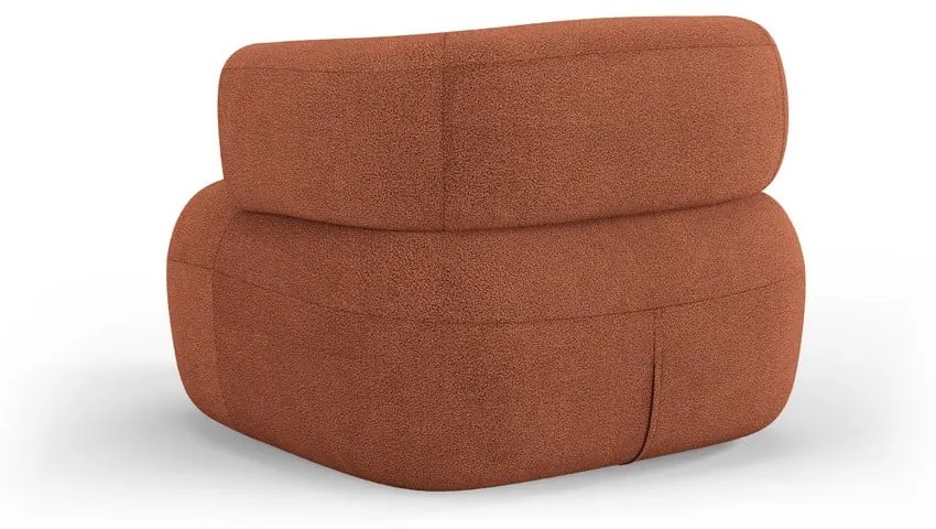 Téglavörös buklé fotel Jenny – Micadoni Home