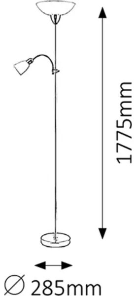 Rabalux 4059 - DIANA állólámpa 1xE27/60W+E14/40W