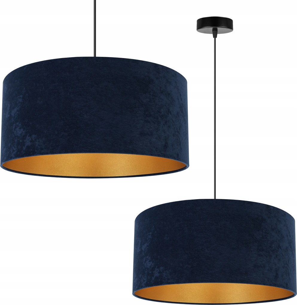 Mennyezeti Lámpa Lógó Csillár Szimpla Sötétkék Arany Lámpabúra Glamour