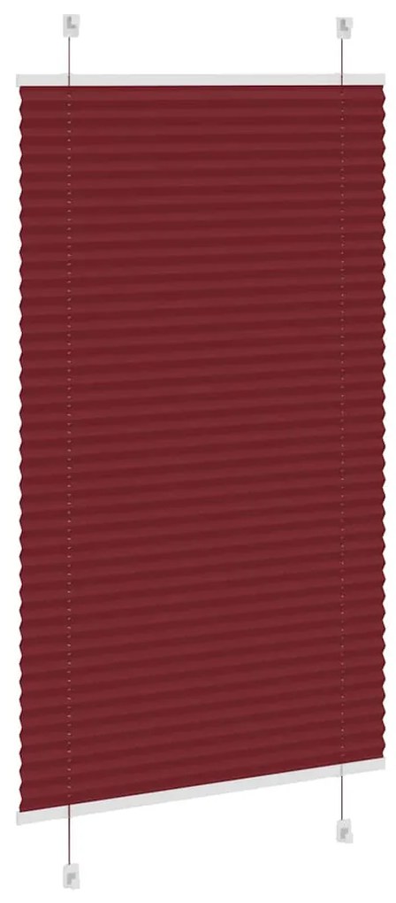 pliszírozott redőny Bordeaux piros 75x150 cm Szövetszélesség