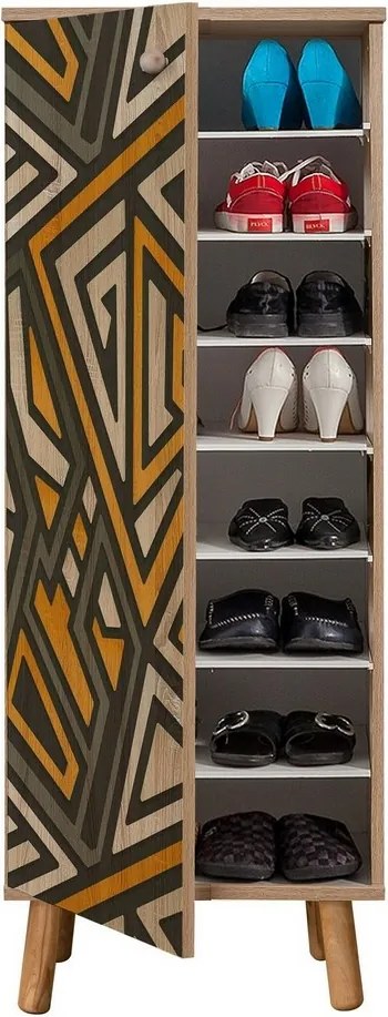 Mega Sonoma Oak Triangle cipősszekrény