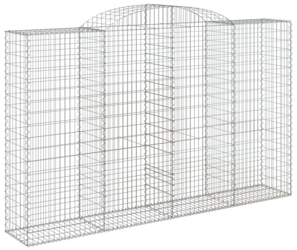 7 db íves horganyzott vas gabion kosár 300x50x180/200 cm
