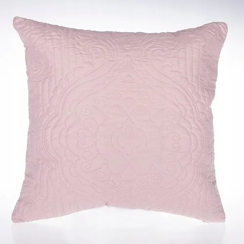 Rózsaszín, steppelt párnahuzat 45x45 cm (piszkos rózsaszín)