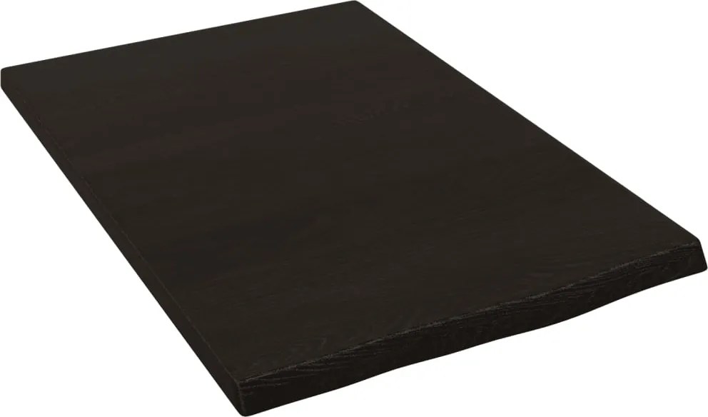 vidaXL sötétbarna kezelt tömör fa fürdőszobai pult 40x60x2 cm