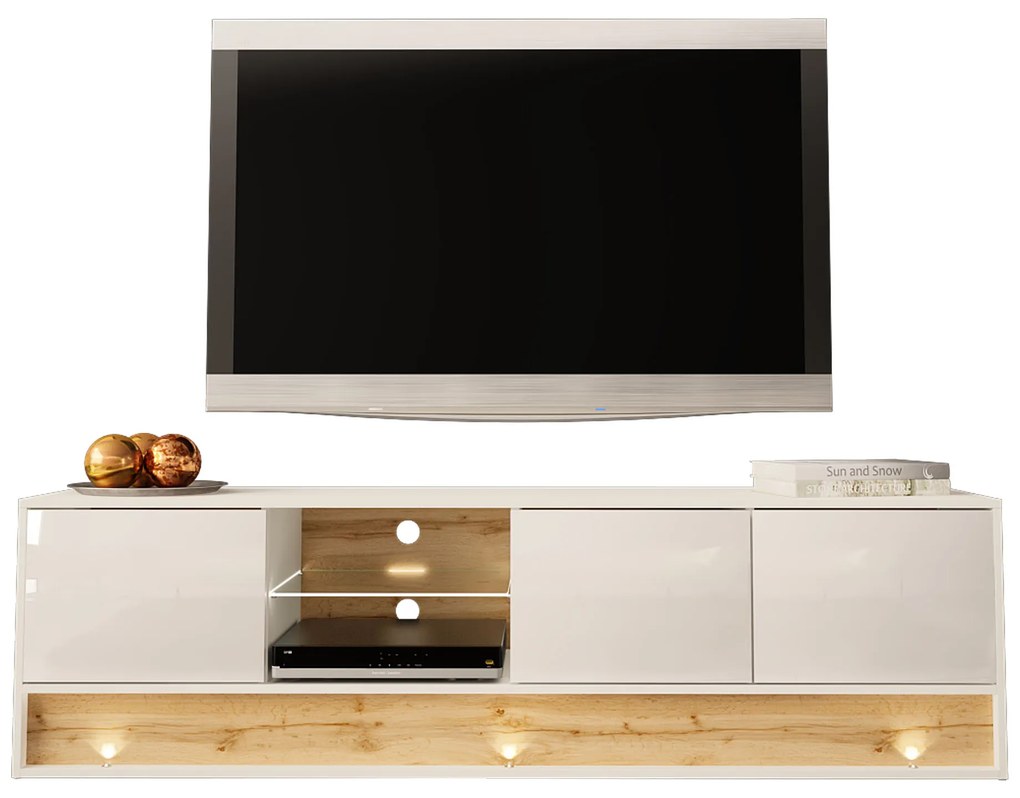 TV asztal/szekrény Gallina 180 (fehér). Akció -18%. 1057934