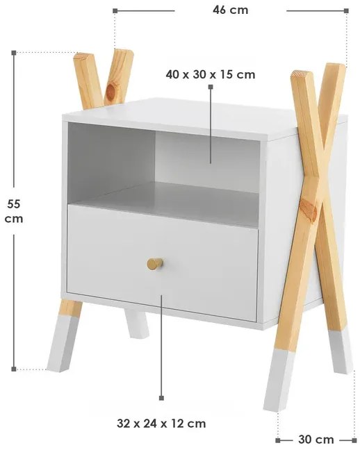 Juskys Jamie gyerek éjjeliszekrény