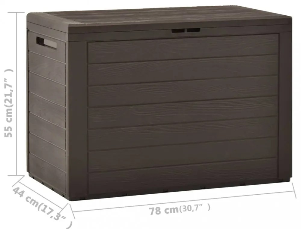 barna kerti tárolóláda 78 x 44 x 55 cm