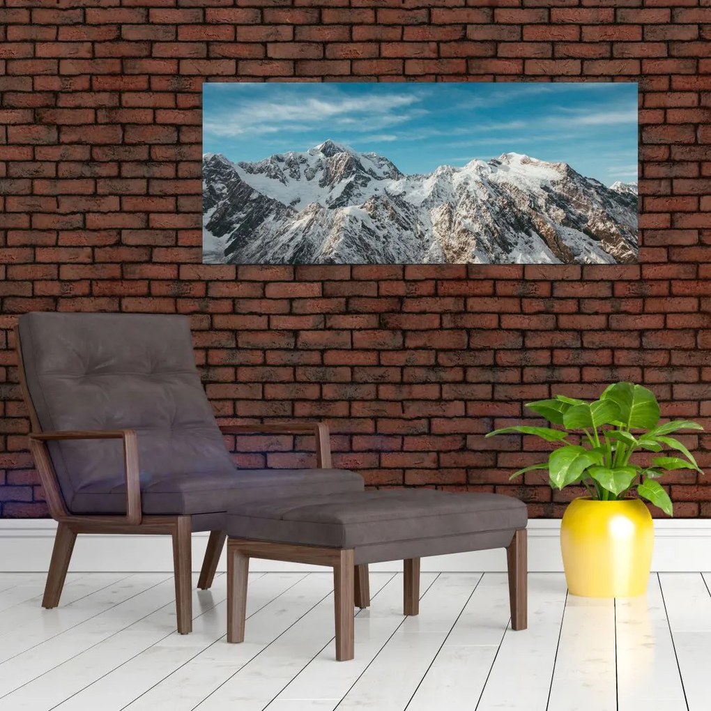 Havas csúcsok képe, Fiordland (120x50 cm)