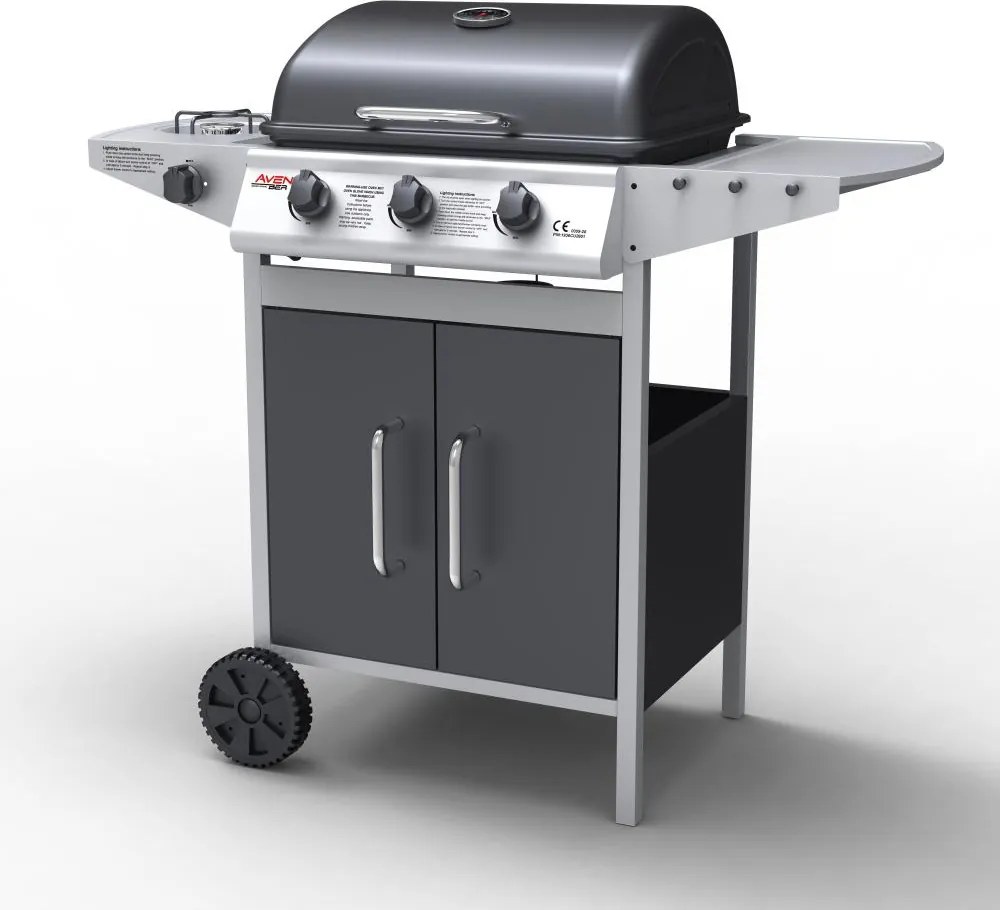 Avenberg BOSTON Gázgrill BBQ oldalsó égővel