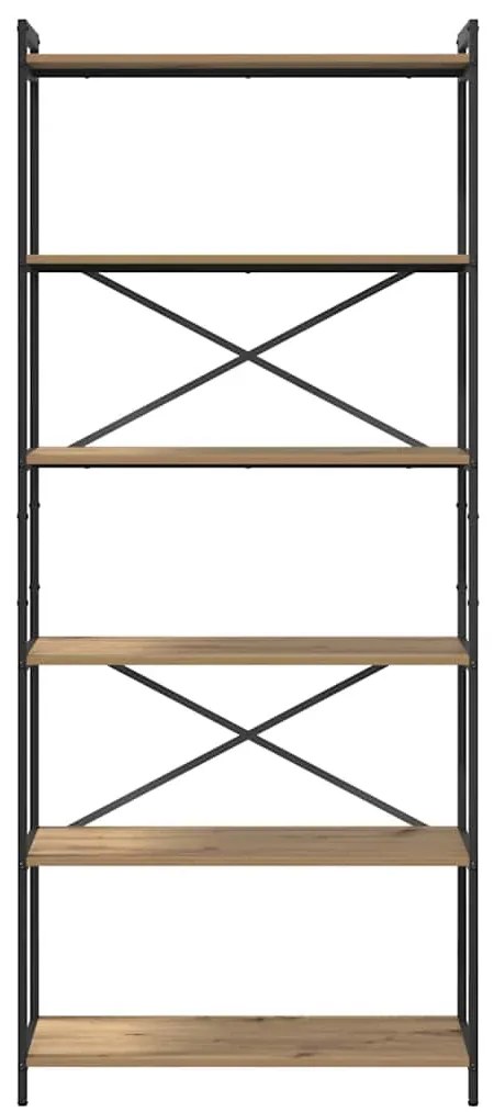 Könyvszekrény kézműves tölgy 80 x 30 x 188 cm Faanyag