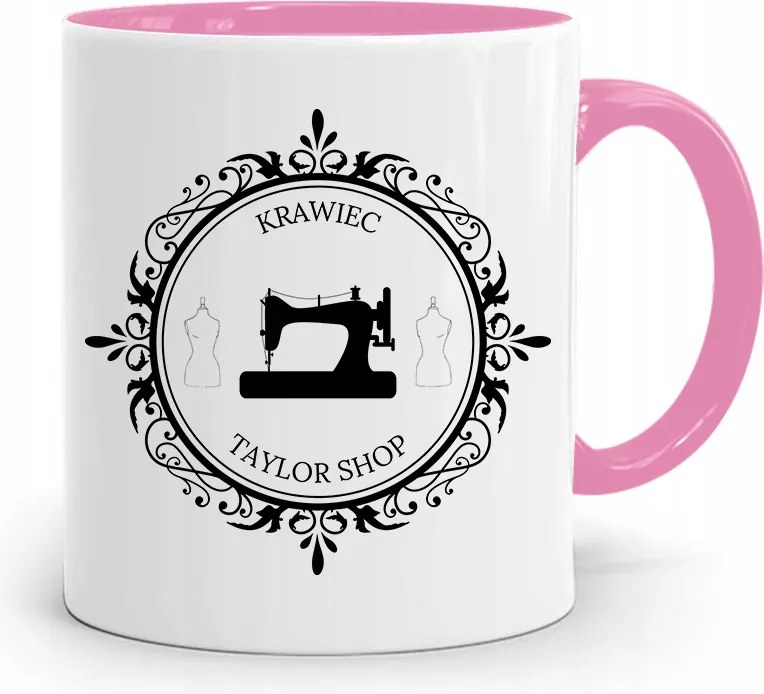 Rózsaszín Szabó Bögre Taylor Shop Szabónő fényképes nyomtatással