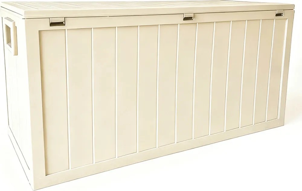 Kerti tároló box 112x49x54 cm, műanyag, bézs, AZB-G2075 CRM