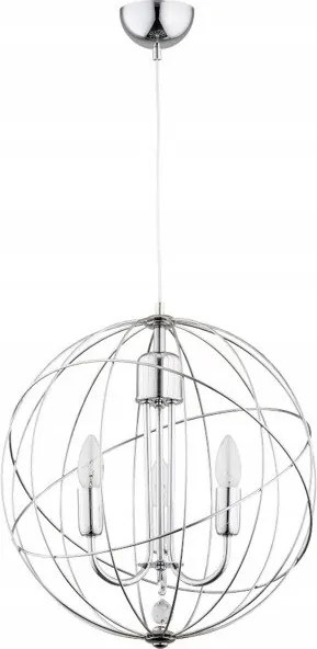 Függő lámpa Piko áttört asztrál lámpabúra ezüst drótokkal az étkezőbe