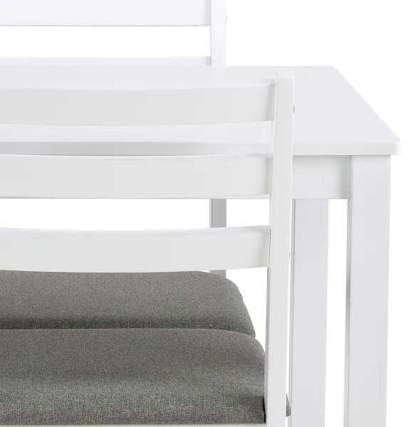 EMILY fehér étkezőgarnitúra (asztal és 4 db szék)